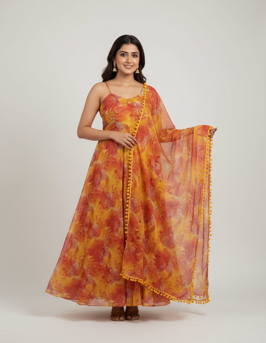 Surya Raga Anarkali Set