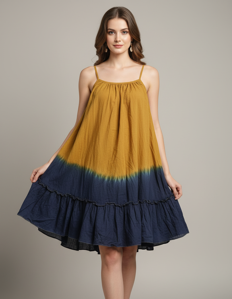 Mustard Breeze Ombre Dress