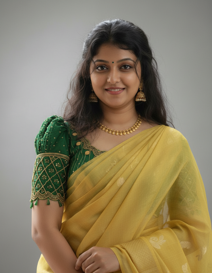 Lotus Garden Zari Work Blouse