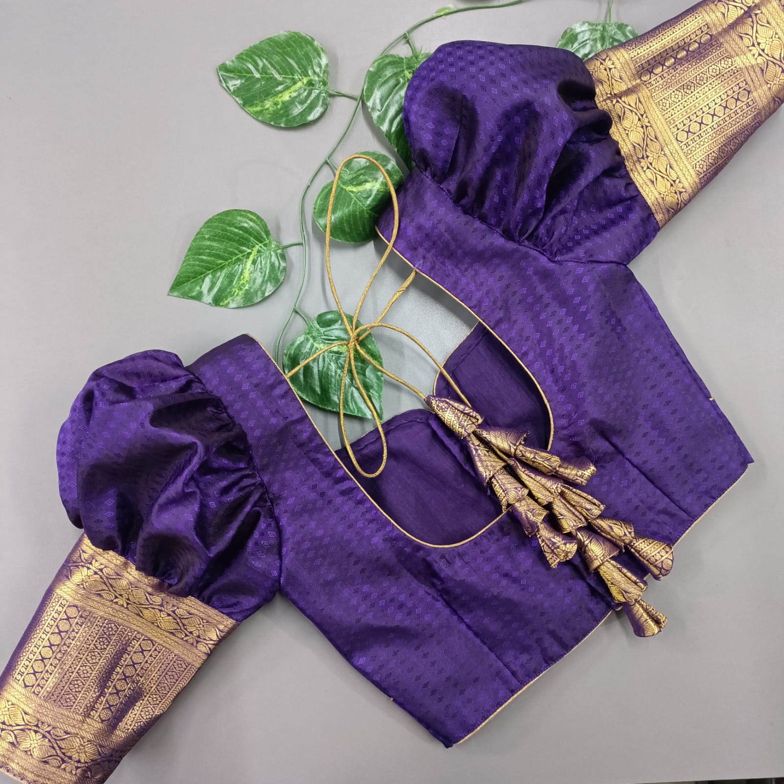 Maharani Purple Puff Sleeve Blouse