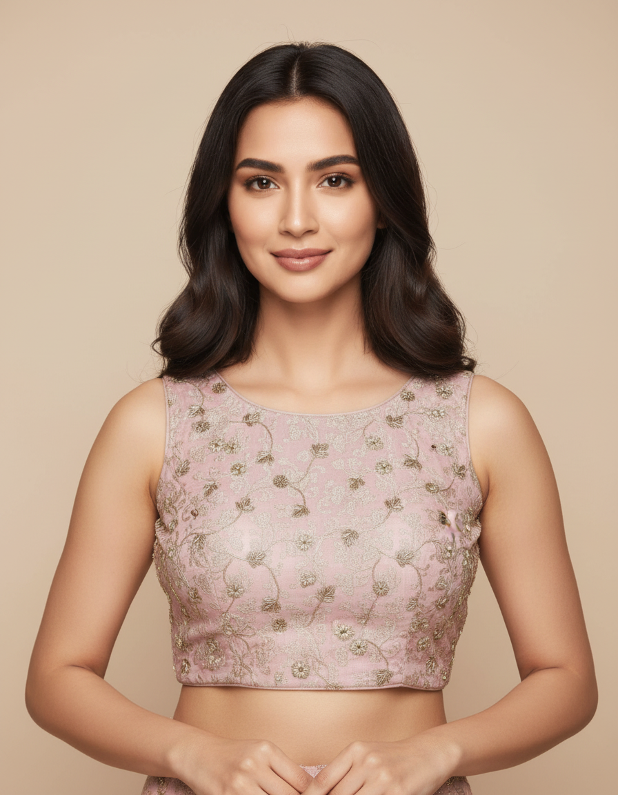 Rosy Glow Embroidered Blouse